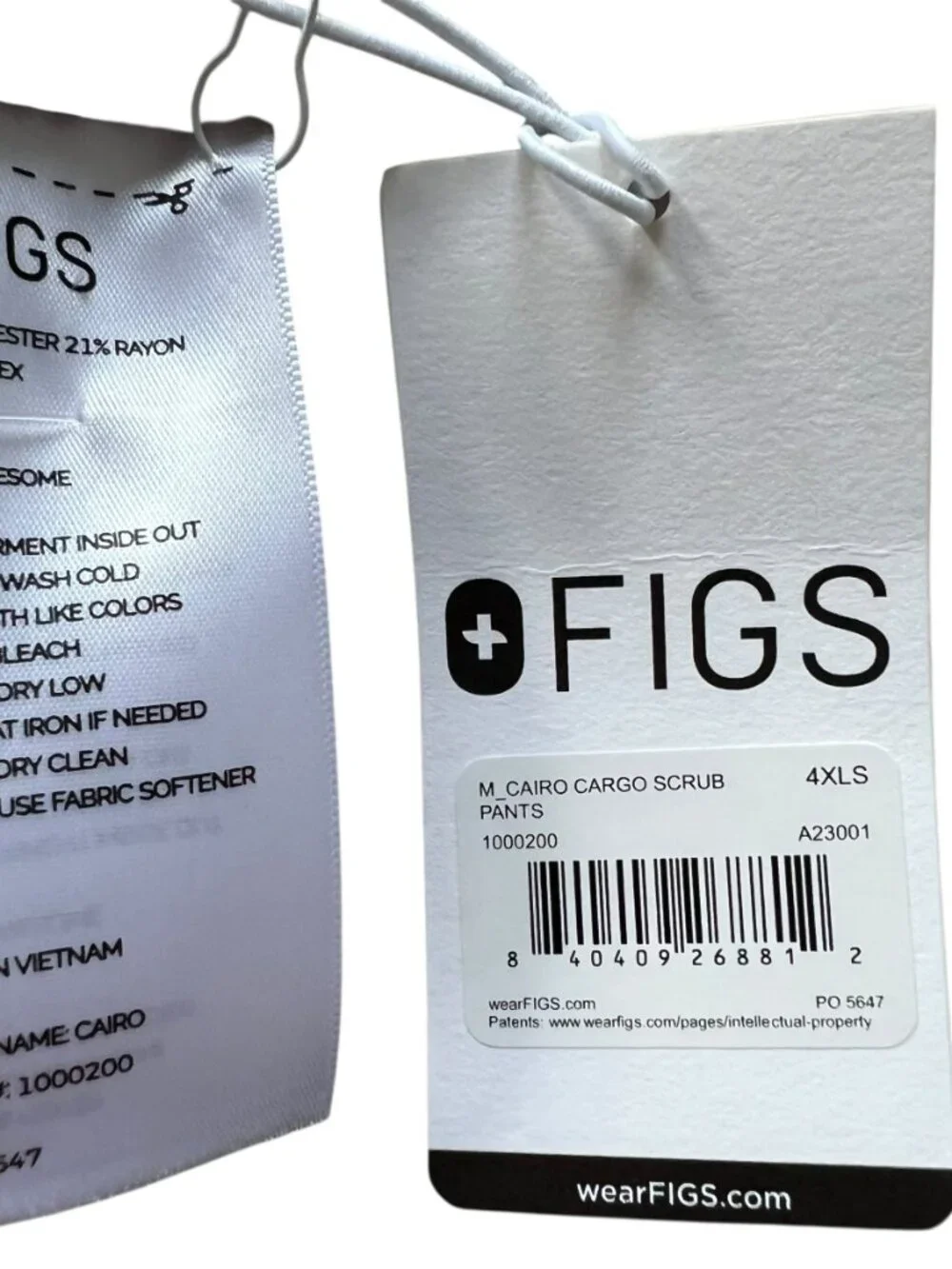 Figs scrub pants Cairo cargo Mens 4XLS beige khaki color pockets drawstring